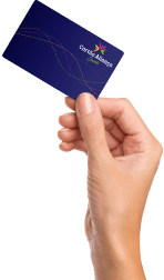 hand holding card